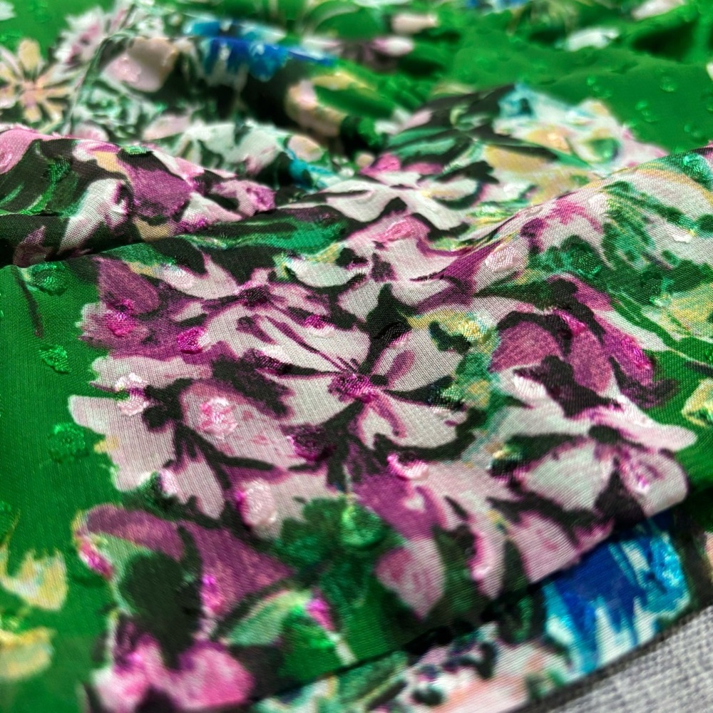 Kensie Green Floral 2 Piece Skirt Set, Size 12 - Picture 10 of 12
